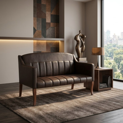 Arbeitszimmer Sofa Zweisitzer Textil Office Moderne Büroeinrichtung