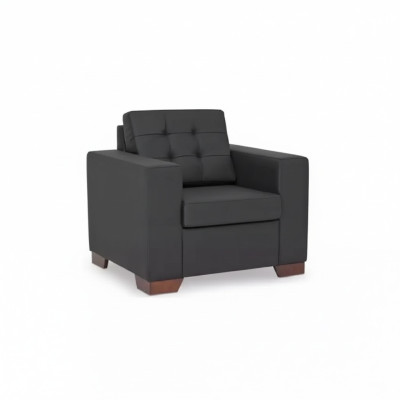 Sessel Büromöbel Luxus Schwarz Sitz Modern Polstersessel Arbeitzimmer