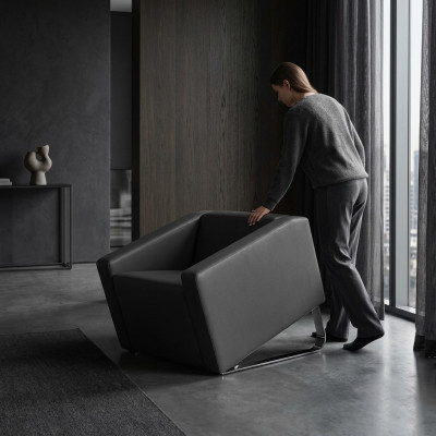 Sessel Arbeitszimmer Modernes Sitz Büro Möbel Textil Design Neu