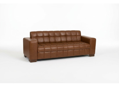 Brauner Dreisitzer Luxus Sofa Büromöbel Büroarrangement Bürodesign