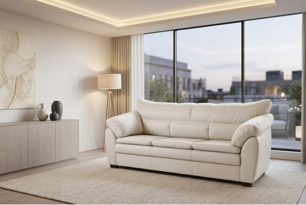 Weißer Luxus Dreisitzer Arbeitszimmermöbel Moderne Dreisitzer Couch