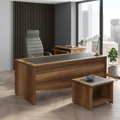 Arbeitszimmer Schreibtisch Holz Bürotisch Büro Möbel Chefschreibtisch