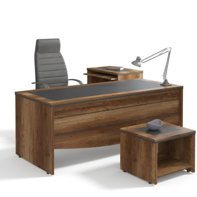 Arbeitszimmer Schreibtisch Holz Bürotisch Büro Möbel Chefschreibtisch