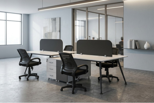 Großer Arbeitsplatz Bürotisch Schreibtische Moderne Büroeinrichtung Stil