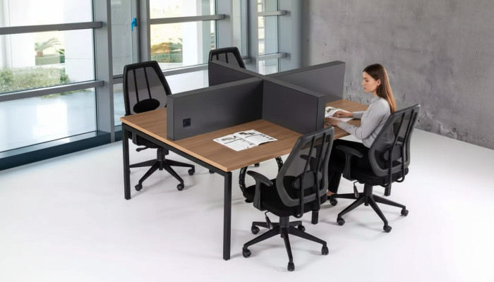 Arbeitszimmermöbel Schreibtischgarnitur Office Möbel Bürotisch Tisch Holz