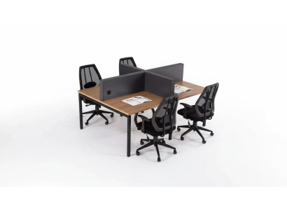 Arbeitszimmermöbel Schreibtischgarnitur Office Möbel Bürotisch Tisch Holz