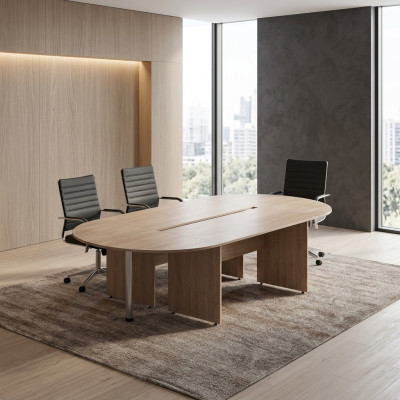 Büroeinrichtung Konferenztisch Arbeitszimmer Büro Tisch Design Aktenschränke