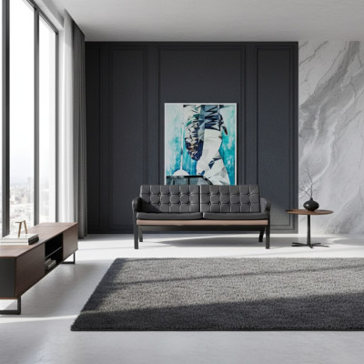 Zweisitzer Luxus Möbel Arbeitszimmer Einrichtung Modernes Polstersofa