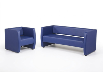 Sofa 2 Sitzer Luxus Couch Arbeitszimmer Büroeinrichtung Textil Möbel