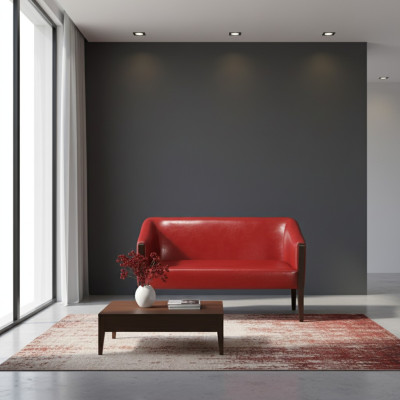 Sofa 2 Sitzer Arbeitszimmer Stil Modern Textil Möbel Büromöbel Luxus Couch