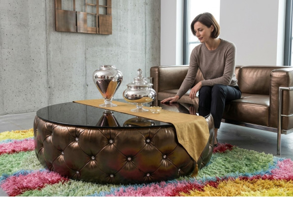 Couchtisch Chesterfield Luxus Wohnzimmer Kaffeetisch Holz Modern Neu