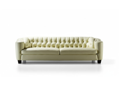 Luxus Chesterfield Sofa 4 Sitzer Kunstleder Couch Weiß Sofas Modern