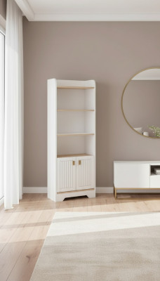 Regal Schrank Bücherregal Schränke Mehrzweck Möbel Braun 180x60x30