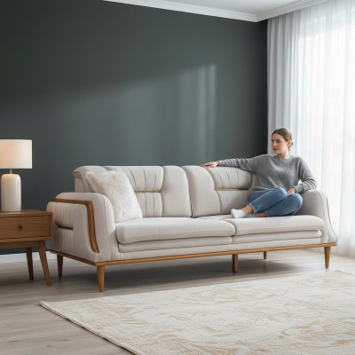 Modernes weißes Luxussofa Hohe Qualität für Wohnzimmer neu
