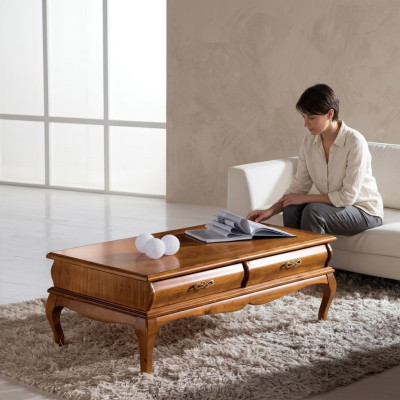 Couchtisch Klassischer Stil Wohnzimmer Tisch Schubladen Möbel Design