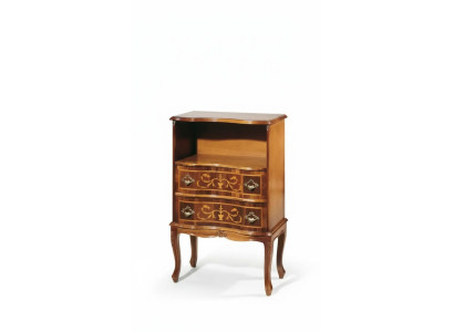 Klassische Braune Kommode 2 Schubladen Luxus Holzmöbel Wohnzimmer Neu