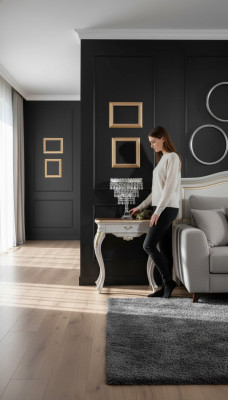 Nachttisch Luxuriöse weiße Schlafzimmermöbel exklusives Design