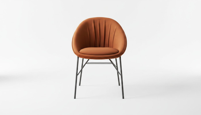 Garnitur Esszimmerstuhl Küchenstuhl Lehnstuhl Stühle 6tlg Stoff Orange