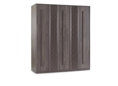 Luxus Kleiderschrank Schrank Holzschrank Möbel Holz Grau 5trg Design