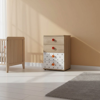 Kindermöbel Kommode Stern Schrank Holz Kommoden Sideboard Design Weiß