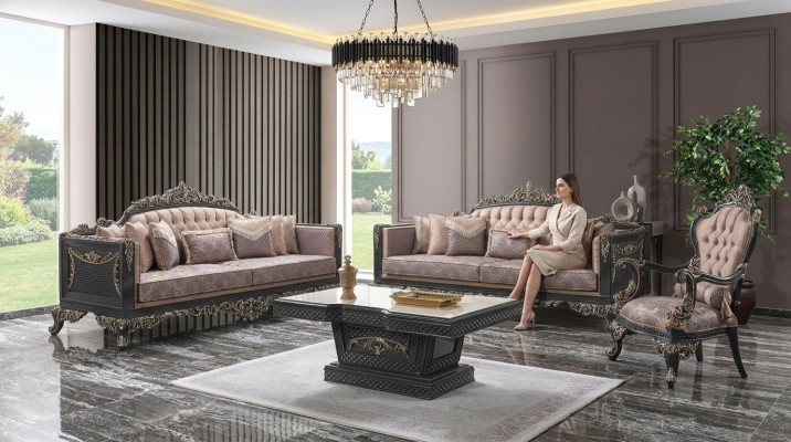 Luxus Sofagarnitur Komplette Couchgarnitur Grau Polstersofa Stoffsofa sofa