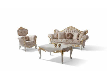 Luxus Sofagarnitur Komplette Couchgarnitur Beige Polstersofa Stoffsofa Sofa