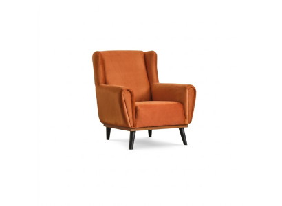 Sessel Einsitzer 1 Sitzer Stoffsessel Orange Design Clubsessel Modern
