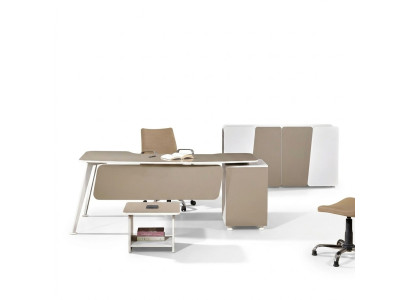 Arbeitstisch Komplettbüro Büromöbel Schreibtisch 3tlg Holz Set Beige