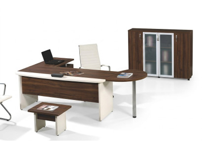 Klassischе Büromöbel Set 3tlg Eckbürotisch Komplettbüro Holz Braun