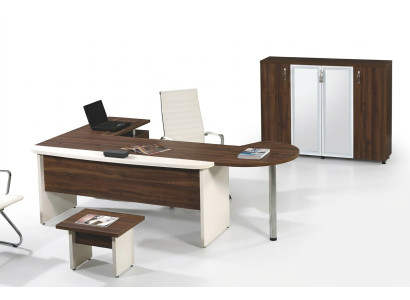 Gruppe Büro Eckbürotisch Arbeitszimmermöbel Schrank 3tlg Holz Braun