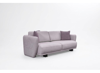 Dreisitzer Couch Sofa 3 Sitzer Grau Stoff Stoffsofa Polstersofa Design