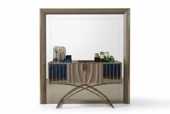 Konsolentisch Frisiertisch Schminktisch Schlafzimmer Modern Holz Braun