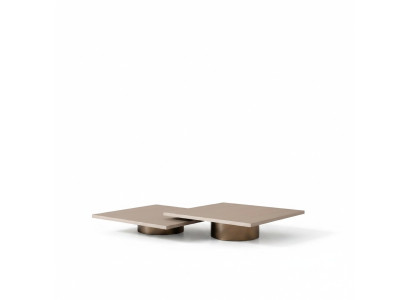 Gruppe Tische Couchtisch Kaffeetisch Beistelltisch Holz Set Beige 2tlg