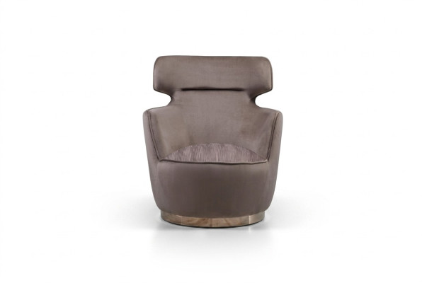 Sessel Stoff Sitzer Einsitzer Grau Clubsessel Ohrensessel Moderne