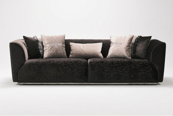Dreisitzer Sofa 3 Sitzer Polstersofa Stoffsofa Moderne Sofas Schwarz