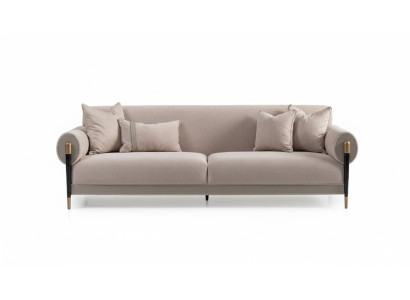 Stoffsofa Dreisitzer Sofa 3 Sitzer Polstersofa Modern Design Beige Neu