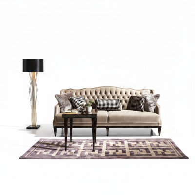 Elegantes Dreisitzer Chesterfield Sofa in Grau – zeitlose Polstermöbel für Ihr Zuhause