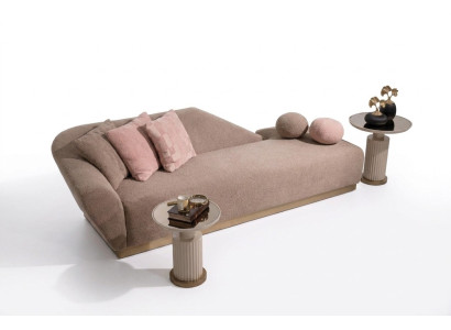 Chaiselongue Relaxliege Liegesessel Sofa Beige Modern Polster Stoff