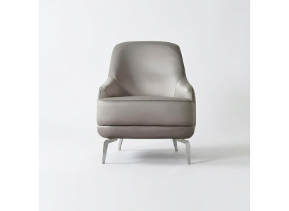 Sessel Ohrensessel Cocktailsessel Stoff Moderne Grau Sitzer Wohnzimmer