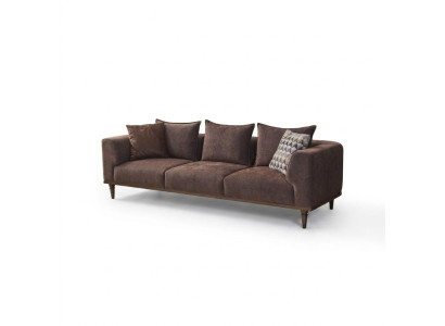 Viersitzer Sofa 4 Sitzer Couch Braun Stoffsofa Polstersofa Moderne