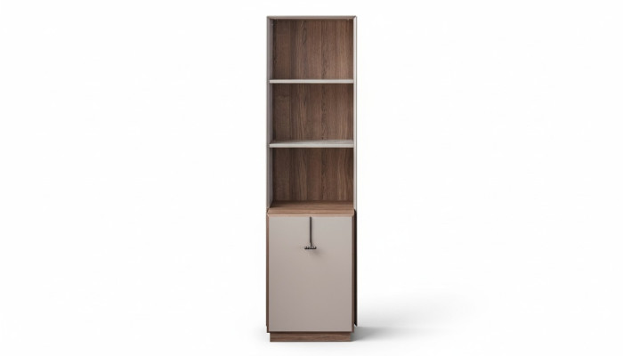 Modernes Bücherregal Designer Standregal Beige Büroregale Bücherschrank
