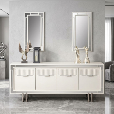 Anrichte Sideboard Weiß Schrank Kommode Holzschrank Holz Esszimmer