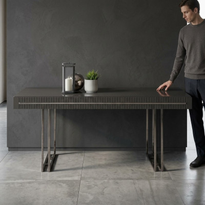 Moderne Esszimmertisch Esstisch Tisch Esszimmer Möbel Holz Grau