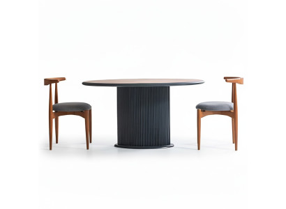 Essgruppe Komplette Esszimmer Esstisch Stühle 5tlg Braun Klassischе