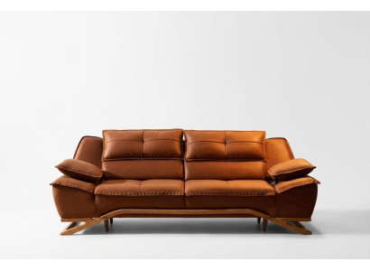 Dreisitzer Stoffsofa Couch Braun Sofa 3 Sitzer Polstersofa Modern