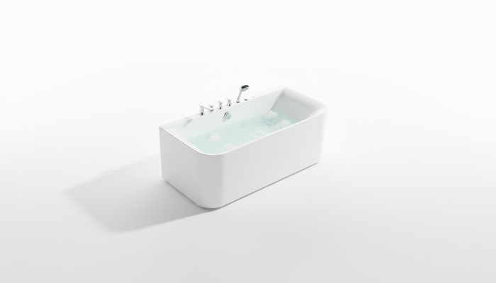 Badewann Wanne Spa Wannen Badezimmer 170x80 Badewannen Weiß Acryl Armaturen