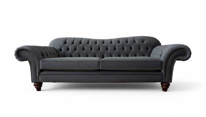Chesterfield 3 Sitzer Textil Design Sofa Couch Polster Couchen Luxus