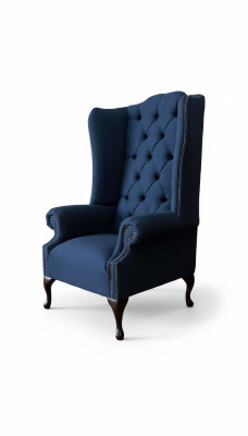 Chesterfield Ohrensessel Relax Sessel Stuhl Polster Stoff Textil 1 Sitz