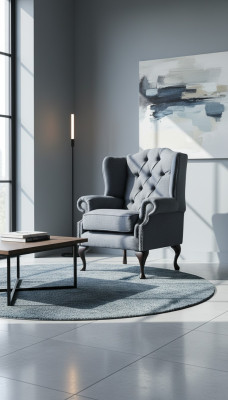 Sessel 1 Sitz Textil Lounge Luxus Polster Ohrensessel Einsitzer Design 1