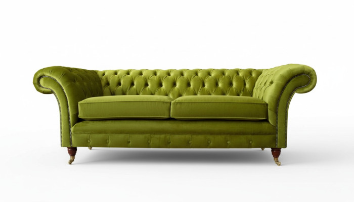 Sofa 3 Sitzer Stoff Design Couch Polster Sofas Textil Modern Chesterfield